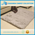 Hand tufted polyester beige color home shaggy carpet rug